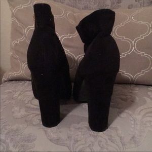 Dina black suede ankle boots. Dressy or casual.